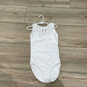white sokali leotard with detailed mesh back
